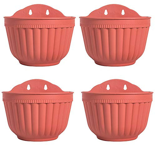 4 Pots de Fleurs à Suspendre au Mur Vertical pour Jardin, Salon, fenêtre, intérieur ou extérieur, pour Cuisine, Herbes aromatiques, Balcon, Balustrade, étagère, clôture, Treillis décoratif Moderne