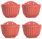4 Pots de Fleurs à Suspendre au Mur Vertical pour Jardin, Salon, fenêtre, intérieur ou extérieur, pour Cuisine, Herbes aromatiques, Balcon, Balustrade, étagère, clôture, Treillis décoratif Moderne