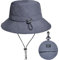 Malaxlx Grau Fischerhut Sonnenhut für Damen Herren Wasserdicht Bucket Hat Anglerhut Regenhut Sommerhut UV Schutz Strandhut Verstellbare Safari Boonie Hut