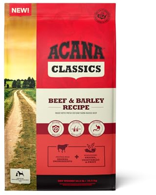 ACANA Classics Dry Dog Food Beef and Barley Recipe 22.5lb Bag