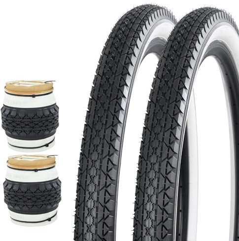 MEGHNA 2er Pack MTB Fahrradreifen 24/26x2.125 Zoll 57-559 Faltbare Mantel Für Rennrad/Mountainbike/City Bike (24)