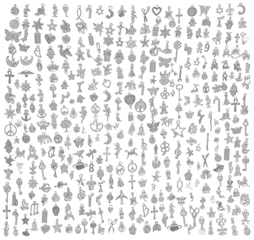 500 Stück Schmuck Armband Anhänger DIY Charm Mini Basteln Personalisiert Jung Klein Hochzeit Geschenk Blum Hund Baum Engel Katz Stern Mond Perle Pferd Kreuz Crocs Herz Kett Ohrring Deko Stitch Zubehör