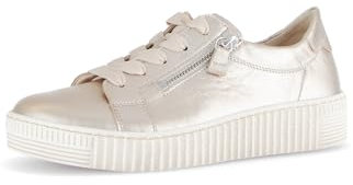 Gabor Damen Low-Top Sneaker, Frauen Halbschuhe,schnürschuhe,schnürer,straßenschuhe,Strassenschuhe,Sportschuhe,Puder,43 EU / 9 UK