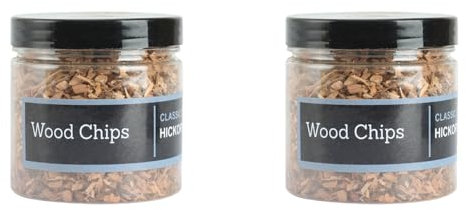 Pyugxab 2X Juego de Astillas de Madera para Fumar Infusor - Madera para Ahumador de Alimentos y Ahumador de CóCteles (Madera de Nogal)