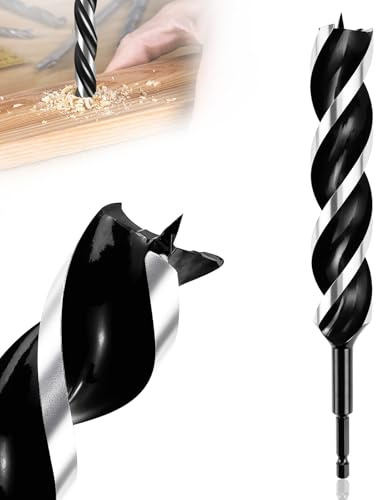 NCTNCX 30x230mm Schlangenbohrer, Holzbohrer für weiches und Hartholz mit Zentrierspitze und E 9.5 Schaft