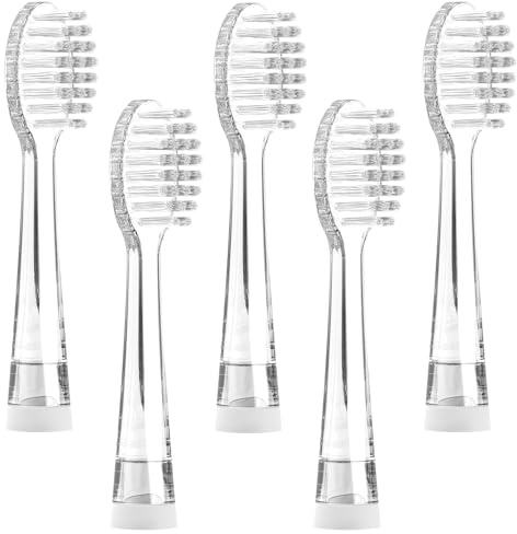 5 Testine di Ricambio per Spazzolino Elettrico Seago per Bambini SG513/SG977/SGEK6/DT-K6, Seago SG-513 Testine Di Ricambio, Ideali per Bambini 2-12 Anni