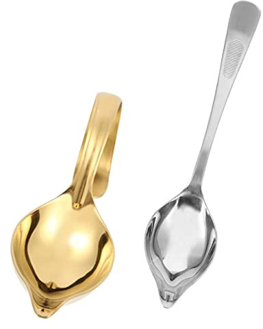 CHICAMPERA 2 pezzi Cucchiaio da Salsa Acciaio Inossidabile da Utensile per Cucina e Facile da e Maneggiare Design e Resistente per Salse e Condimenti