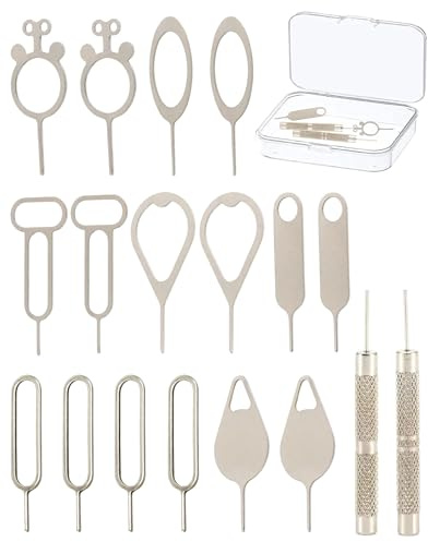 18 Pack SIM Card Ejector Tools Kit, Phone Tray Opener Pin for Easy Removal, SIM Tray Opener Pin Key, Standard Key, Compatible with Most Phones, Tablets and Other Mobile Devices
