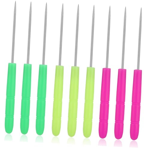 SAFIGLE Herramienta de Costura Adecuado para Bordado y Patchwork 50 Punzones de Plástico y Metal Color Aleatorio para Manualidades y Fabricación de Zapatos