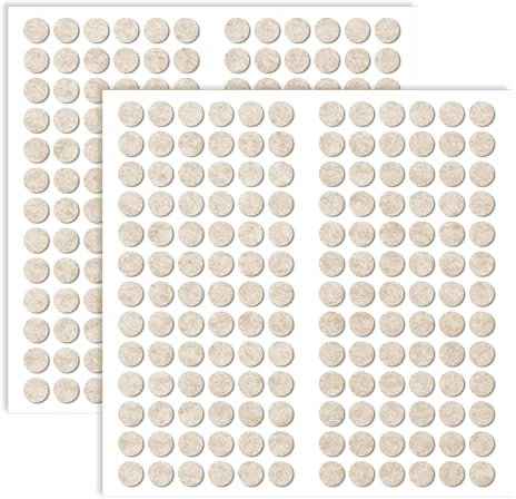 312 almohadillas de fieltro autoadhesivas, 10 mm, almohadillas de fieltro para sillas, muebles, protectores gruesos para muebles, protección para suelos, beige