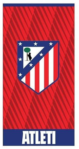 Kimbatex Textil Hogar Tienda Atlético de Madrid Toalla de Microfibra, Roja y Blanca, 70 x 140 cm, para Gimnasio, Playa o Uso Diario, Producto Oficial