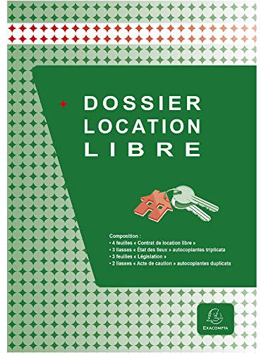 Exacompta - Réf. 50E - Dossier location libre - Ce dossier complet regroupe tous les documents nécessaires à une location libre (résidence secondaire ou logement de fonction)