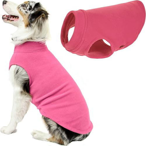 Gooby Stretch Fleece Pull Over Cold Weather Dog Vest, 6X-Large, Pink