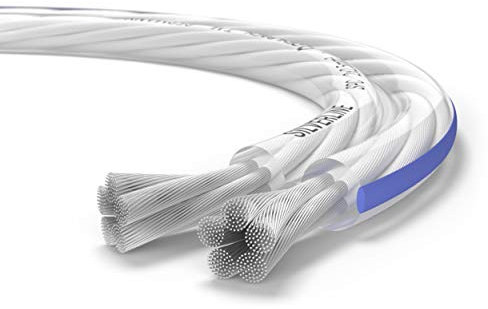 OEHLBACH Silverline SP-25 - Stereo HI-FI Lautsprecherkabel - Boxenkabel mit SPOFC (versilbertes Kupfer) 2x2,5mm² - Mini Spule Lautsprecher Kabel - 10m
