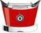 BUGATTI, Volo, Electric Toaster, 4 Functions, 6 Toasting Levels, Innovative Design, Stainless Steel Body, Power 930 W, Pliers/Sandwich cages not included (Red)
