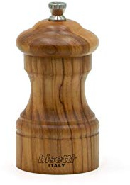 Bisetti Art. Code-00059 Imperia Olive Wood Pepper Mill