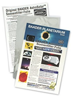 Baader Planetarium AstroSolar Sonnenfilter für visuelle Sonnenbeobachtung Format 20 x 29 cm