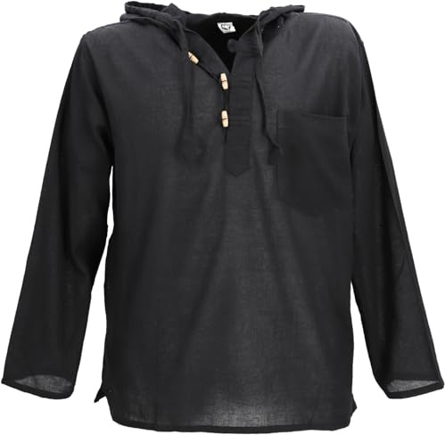 Guru-Shop Nepal skjorta, Goa Hippie sweatshirt, yogashirt, män, bomull, skjortor alternativ kläder
