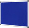 VIZ-PRO Hinweisbrett Filz Blau, Silberner Aluminiumrahmen, 90 X 60 cm