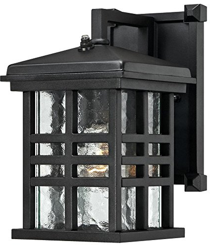 Westinghouse 6204500 Caliste 1 Light Outdoor Wall Lantern with Dusk to Dawn Sensor, Textured Black