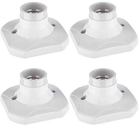 ledscom.de 4 pièces plafonnier/douille de lampe ELEKTRA, blanc, 1x E27 max. 60W