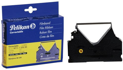 Pelikan Farbband Gruppe 187 C Correctable für Nakajima AE 330/TA Gabriele 8008, 13 mm x 100 m, schwarz