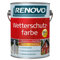 Renovo 5 Liter Wetterschutzfarbe taubenblau RAL5014 10 Jahre Langzeitschutz