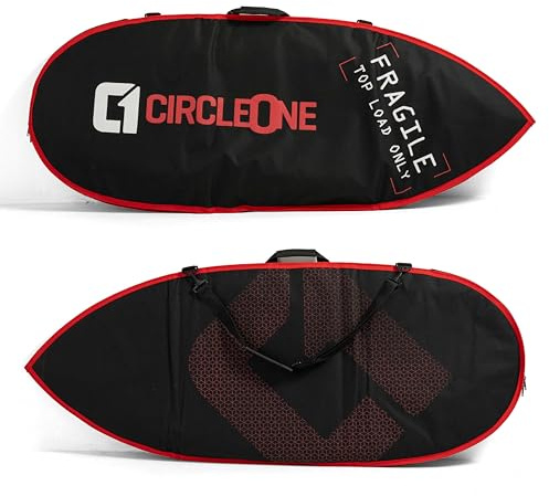 Circle One Skimboard Travel Bag – Padded Carry Bag, Fits Skimboards up to 56inch, Red