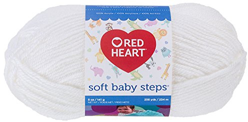 RED HEART Soft Baby Steps Yarn, White