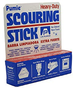 PUMIE Scouring Stick, Heavy Duty, HDW by U.S. Pumice, Remove Toilet Stains, Hard Water Rings, Rust and Paint, Carbon Buildups (1 Pack)