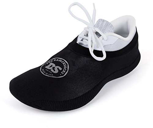 THE DANCESOCKS Carpet, Made in USA Original Over Sneaker Socks for Dance (1 pair - black)