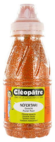 Cleopatre - PP250-15 - Pintura con purpurinas plateadas - Frasco de 250 ml - Naranjado