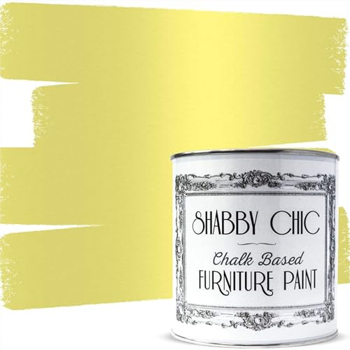 Shabby Chic Chalk Based Furniture Paint, Metallic Yellowish - 100 ml | Distressed Matt Finish for Furniture, Home Decor or DIY | Interior & Exterior | Non-Sand, Suitable for Wood, Plastic & Metal