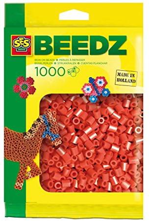 SES Creative Iron On Beads, Red, 1000-Pack