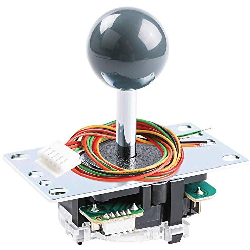 SANWA JLF-TP-8YT original joystick grå – för Arcade Jamma Game 4 & 8-vägs justerbar, kompatibel med Catz Mad SF4 Tournament Joystick (grå boll topp) ASIN: B005BIF5EM
