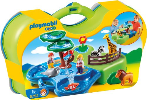 PLAYMOBIL 1.2.3 - Maletín Zoo y Acuario (6792)