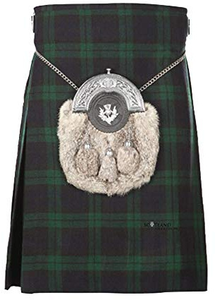 Mens 5 Yard Black Watch Tartan Kilt BNWT Waist Sizes 30 – 50 inches Clan