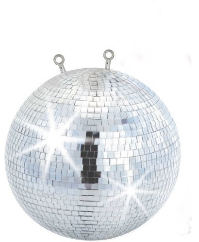 Bola de Espejo con Ojal de Seguridad, 30 cm, Bola de Discoteca, 30 cm