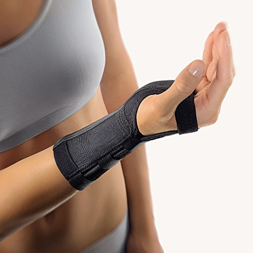 Bort Handgelenkstütze mit Alu-Schiene - rechts, Schwarz, XL