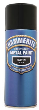 Hammerite Direct to Rust Smooth Finish Aerosol - Satin Black