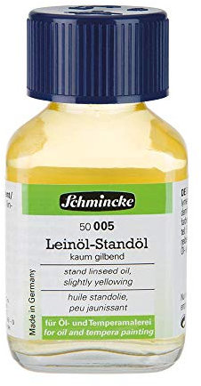 Schmincke Leinöl-Standöl, Bindemittel-Zusatz für Ölfarben und Öl-Hilfsmittel, kühl und trocken lagern, individuelle Vortests empfohlen, 60 ml