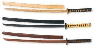 Playwell Roped Bokken aus Holz mit Scheide-Cherry Eiche