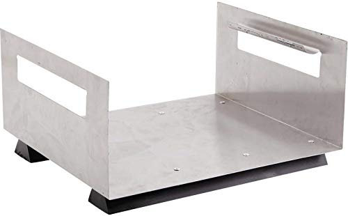 Carrello in metallo e tronchi di legno