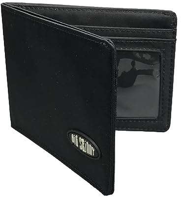 Big Skinny Men's Bifold Slim Wallet, Holds Up to 25 Cards, Black