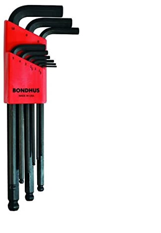 Bondhus 10999 - Set brugole con testina rotante, 9 pezzi