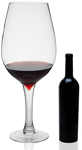 True Bordeaux Giant Wine Glass Holds 1.5 Gallons or 200 Wine Corks, Huge Glass Cups, Kitchen Decor, Home Decor, Kitchen Glassware, Set of 1
