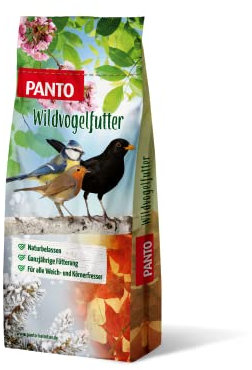 PANTO Streufutter für Wildvögel 20 kg – Vogelfutter aus Sonnenblumenkernen, Getreide & Nüssen für Körnerfresser, ganzjähriges Wildvogelfutter für Futterstellen