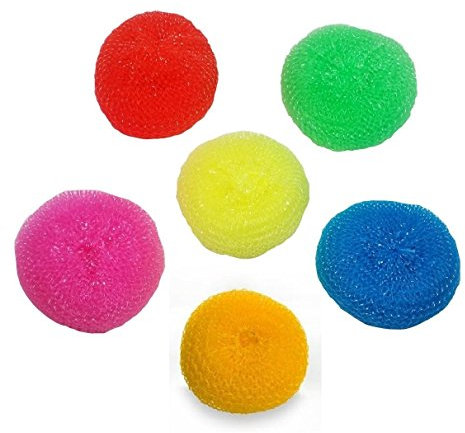 ALANNAHS ACCESSORIES 6 Pack Of Plastic Non Scratch Scourers