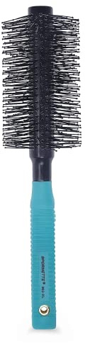 Spornette Double Stranded XL Round Brush, Nylon Bristles - Round Brush for Straightening, Anti-Frizz, Detangling, Volumizing - Styling for Wavy & Curly, Medium & Long Hair Lengths (2.25 Inches)