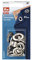 Prym 545510 Drehverschlüsse 33 mm, Messing silberfarbig